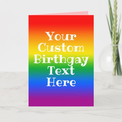Custom Gay Birthday Card