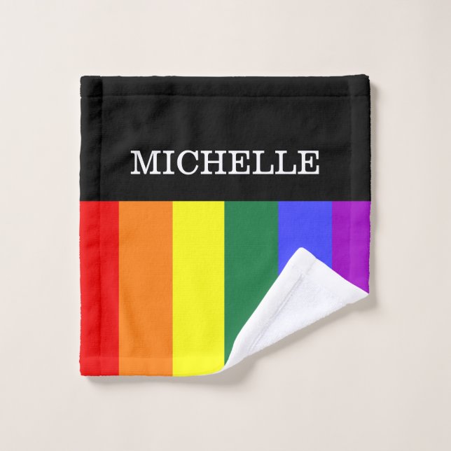 Custom Gay Rainbow Pride Cover Wash Cloth (Wash Cloth)