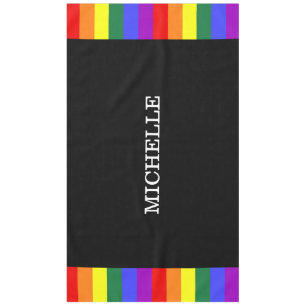 Custom Gay Rainbow Pride Table Tool Tablecloth