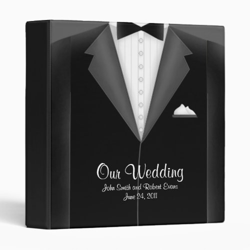 Custom Gay Wedding Photo Album 3 Ring Binder