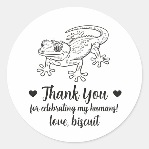 Custom Gecko Wedding Favor Stickers