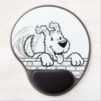 Custom gel mouse pad with a dog design