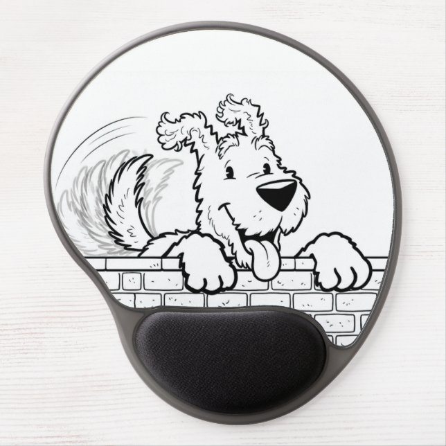Custom gel mouse pad with a dog design (Front)