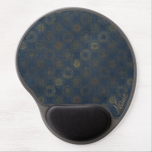 Custom Gel Mousepad - Golden Compass on Blue
