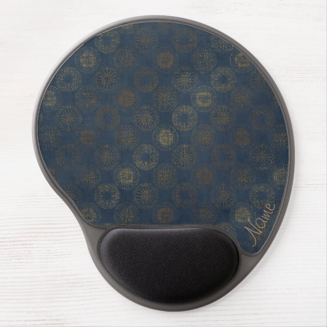 Custom Gel Mousepad - Golden Compass on Blue (Front)