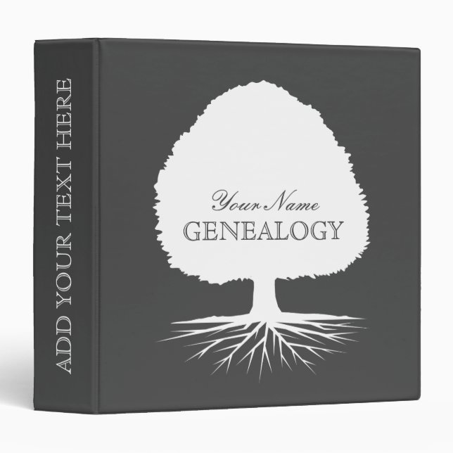 Custom genealogy binder with family tree (Front/Spine)