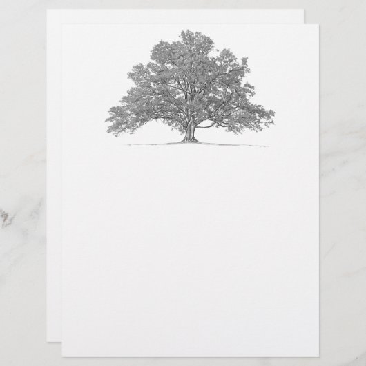Custom Genealogy Oak Tree Stationary (Front/Back)