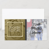 Custom General or Family Gold Swirl Photo Card (Front/Back)