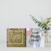 Custom General or Family Gold Swirl Photo Card (Standing Front)