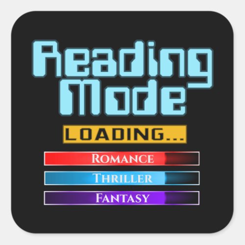 Custom Genre Reading Mode Square Sticker