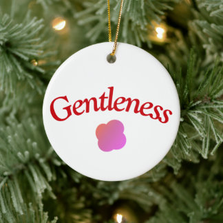 Custom Gentleness Ornament |Typography Pink Flower