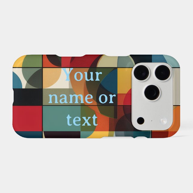 Custom Geometric Abstract Art iPhone Case (Back Horizontal)