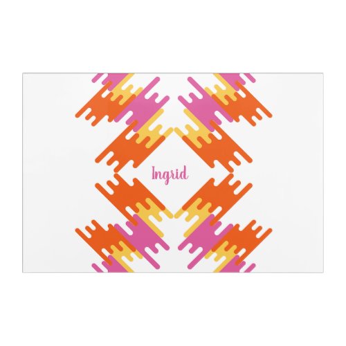 Custom geometric pattern acrylic wall art