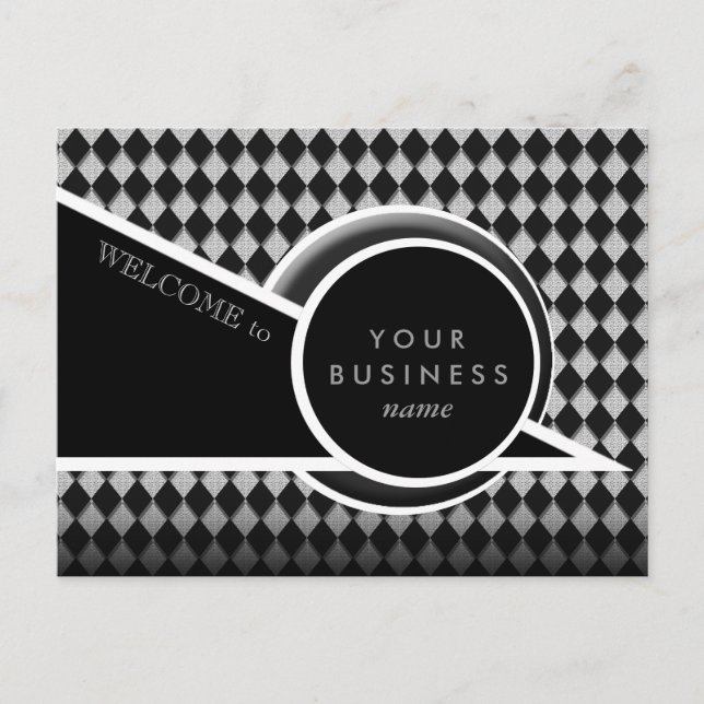 Custom Geometric Thank You For Business Postcard (Front)