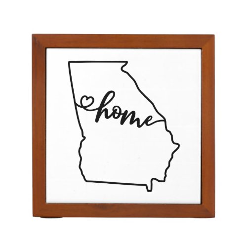 Custom Georgia State US Outline Home Art Desk Organizer
