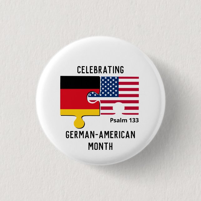 Custom GERMAN AMERICAN Flag Button (Front)