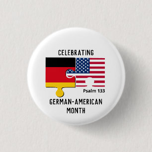 Custom GERMAN AMERICAN Flag Button