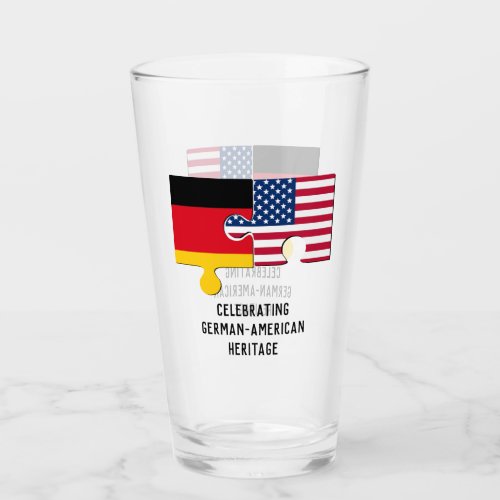 Custom German American Heritage Glass