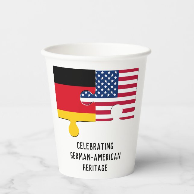 Custom German American Heritage Paper Cups (Front)