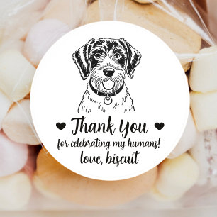 Custom German Pointer Dog Wedding Favor Stickers