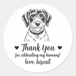 Custom German Pointer Dog Wedding Favor Stickers