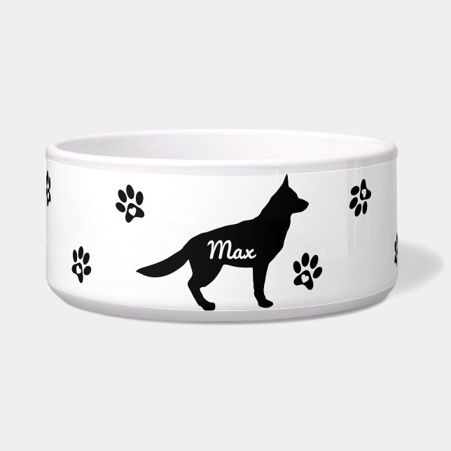 Custom German Shepherd Dog  Bowl (Front)
