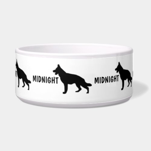 Custom German Shepherd Dog Bowl