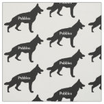 Custom German Shepherd Dog Silhouette Fabric