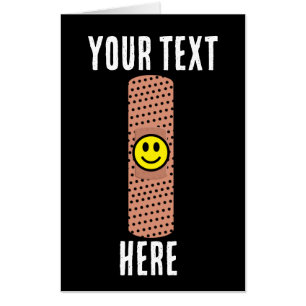 CUSTOM GET WELL BAND-aid BIG BIGGEST CARD