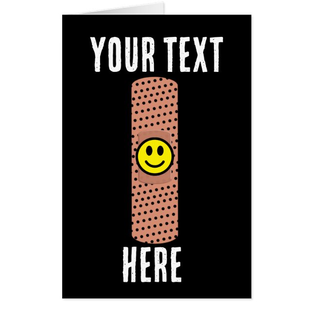 CUSTOM GET WELL BAND-aid BIG BIGGEST CARD (Front)