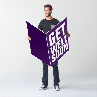 CUSTOM GET WELL SOON HUGE BIG GIANT GREETING CARD