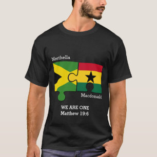 Custom GHANA JAMAICA Flag Christian T-Shirt