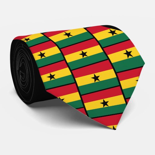 Custom GHANAIAN FLAG Monogram Neck Tie