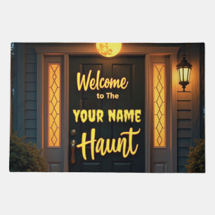 Custom Ghost & Pumpkins Halloween Entryway Rug