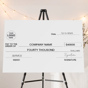 Custom Giant Check Board for Charity Events&Raffle