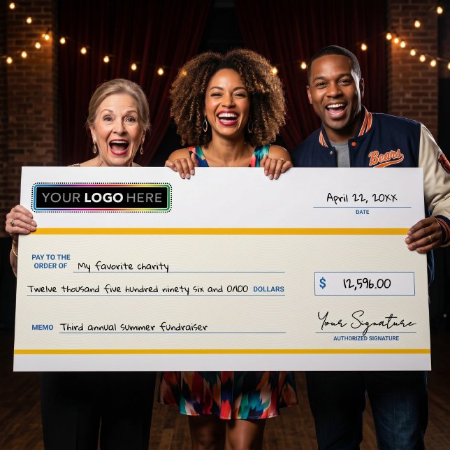 Custom Giant Check | Charity Donation Promotional Foam Board (Creator Uploaded)