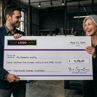 Custom Giant Check | Charity Donation Promotional Foam Board