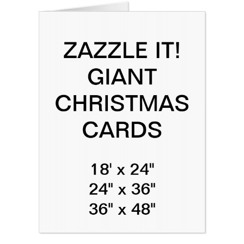 Custom Giant Chrismtas Cards Blank Template