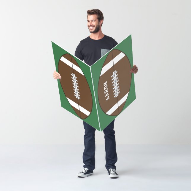 Custom Giant Football Birthday Card (In Situ)