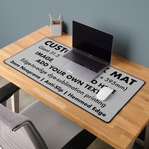 Custom Giant Office Desk Mat _ Magnesium Grey