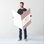 Custom Giant Oversized Glitter Card Editable Age<br><div class="desc">These HUGE OVERSIZED Birthday Cards are a fun surprise that are totally unexpected, and perfect for making an impression for a special birthday or to represent a gift from a group, and this one features a rose gold pink glitter background texture with their personalized name and age in gold, and...</div>