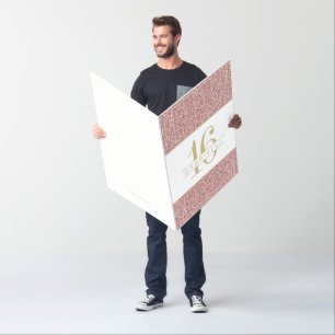 Custom Giant Oversized Glitter Card Editable Age