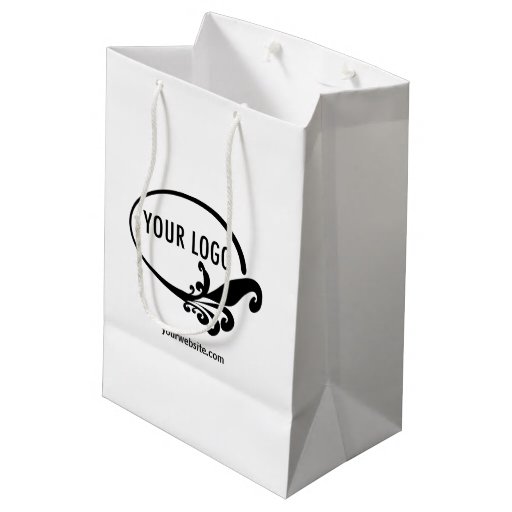 Custom Gift Bag Company Logo Branded Promotional | Zazzle