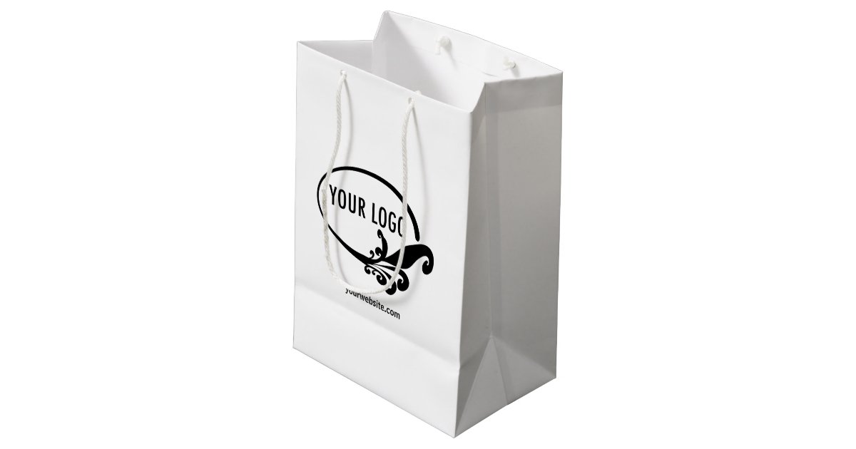 Custom Gift Bag Company Logo Branded Promotional | Zazzle.com