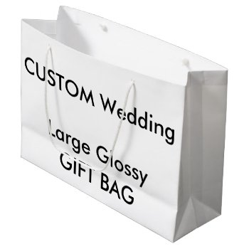 Custom Gift Bag Glossy Large 12.5" X 9" by PersonaliseMyWedding at Zazzle