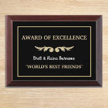 Custom Gift! Best Friends Award Plaque<br><div class="desc">Fun gift for friends</div>