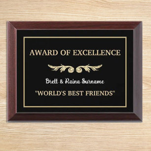 Custom Gift! Best Friends Award Plaque