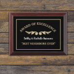 Custom Gift! Best Neighbors Award Plaque<br><div class="desc">Fun gift for neighbors</div>