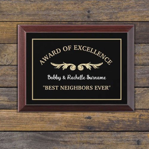 Custom Gift Best Neighbors Award Plaque
