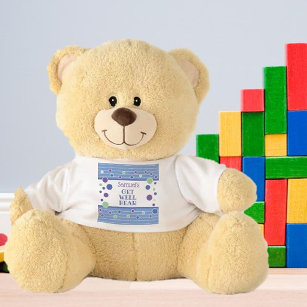 Custom Gift! Child's Get Well Teddy Bear